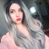 Ins Hot Long Wavy Mini Lace Front Gray Wigs - Effortless Glamor