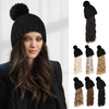 WigyyIns Hot Hat Hair Extension Long Wavy Curly Black Hat Wig - Effortless Glamor