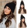 Wigyy Black Beanie Wig Hair Extensions - Effortless Glamor