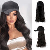 Ins Hot24" Long Curly Wavy Hairpiece Adjustable Baseball Cap Attached Natural Wig for Women Girls Bleach Blonde - Effortless Glamor