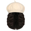 Wigyy Berets Cap with 8 Inch Wavy Curly Hat Wig - Effortless Glamor