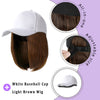 Short Hair Black And White Baseball Cap Wig - Effortless Glamor