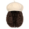 Wigyy Berets Cap with 8 Inch Wavy Curly Hat Wig - Effortless Glamor