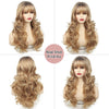 23 Inches Long Blonde Curly Wavy Wig - Effortless Glamor