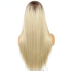 Long Straight Hair Synthetic Front Lace Wig Medium Parting Hairstyle - Effortless Glamor