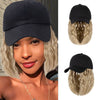 Ins Hot Baseball Cap Hair with 14 inch Wave Curly BobWig - Effortless Glamor