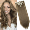 16 Clips Long Straight Hair Extensions - Effortless Glamor