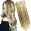 16 Clips Long Straight Hair Extensions - Effortless Glamor