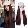 Wigyy White Cap with 24inches Hair Cap Wigs - Effortless Glamor