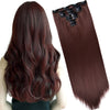 16 Clips Long Straight Hair Extensions - Effortless Glamor