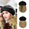 Wigyy Berets Cap with 8 Inch Wavy Curly Hat Wig - Effortless Glamor