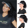 Hat with Ponytail Synthetic Short Wavy Ponytail Sun Hat with Hair (8 Color) - Effortless Glamor