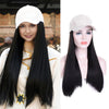 Wigyy White Cap with 24inches Hair Cap Wigs - Effortless Glamor