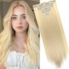 16 Clips Long Straight Hair Extensions - Effortless Glamor