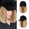 Ins Hot Baseball Cap Hair with 14 inch Wave Curly BobWig - Effortless Glamor