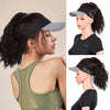 Hat with Ponytail Synthetic Short Wavy Ponytail Sun Hat with Hair (8 Color) - Effortless Glamor