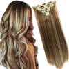 16 Clips Long Straight Hair Extensions - Effortless Glamor