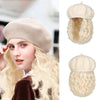 Wigyy Berets Cap with 8 Inch Wavy Curly Hat Wig - Effortless Glamor