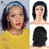 Body Wave Wigs Human Hair Headband Wigs Short Black Bob Wavy Wig - Effortless Glamor