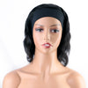 Body Wave Wigs Human Hair Headband Wigs Short Black Bob Wavy Wig - Effortless Glamor