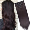 16 Clips Long Straight Hair Extensions - Effortless Glamor