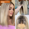 Highlight 13x4 Transparent Lace Human Hair Wig – Ash Blonde, 150-180% Density