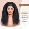 Empowering Kinky Straight Afro Wig with Sleek Black Headband – Limited Edition for Bold Women 