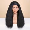 Empowering Kinky Straight Afro Wig with Sleek Black Headband – Limited Edition for Bold Women 