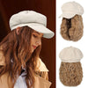 Newsboy Cap with 10 Inch Wavy Curly Hair Extensions for Women - Effortless Glamor