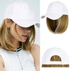 Ins Hot Baseball Cap with 14'' Hair Extensions Adjustable Wig - Effortless Glamor