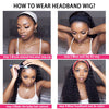 Headband Kinky Curly Natural Human Hair - Effortless Glamor