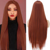 Ins Hot Long StraightWigs for Women Mini Lace Front Wig（32inch） 