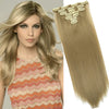 16 Clips Long Straight Hair Extensions - Effortless Glamor