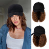 Ins Hot Baseball Cap Hair with 14 inch Wave Curly BobWig - Effortless Glamor