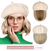 Wigyy White Bob Hat Wig 9.5 Inch Straight Short Synthetic Bobo Wigs - Effortless Glamor