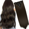 16 Clips Long Straight Hair Extensions - Effortless Glamor