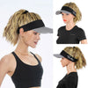 Hat with Ponytail Synthetic Short Wavy Ponytail Sun Hat with Hair (8 Color) - Effortless Glamor