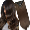 16 Clips Long Straight Hair Extensions - Effortless Glamor