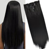 16 Clips Long Straight Hair Extensions - Effortless Glamor