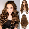 Ombre Red Long Body Wavy Natural Mini Lace Front Wigs 