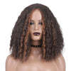 Ombre Blonde Short Kinky Curl Mini Lace Front Wigs - Effortless Glamor