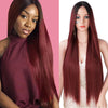 Brown Long Straight Wig Natural Middle Point Heat Resistant Mini Lace Front Wigs - Effortless Glamor