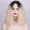 Ombre Blonde Short Kinky Curl Mini Lace Front Wigs - Effortless Glamor