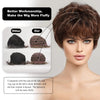 Brown Short Pixie Cut Wig with Bangs – Bob Layered Wig for Women