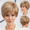 Brown Short Pixie Cut Wig with Bangs – Bob Layered Wig for Women