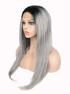 Grey Synthetic Lace Front Wig