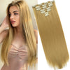 16 Clips Long Straight Hair Extensions - Effortless Glamor