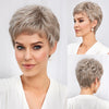 Brown Short Pixie Cut Wig with Bangs – Bob Layered Wig for Women