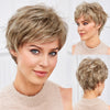 Brown Short Pixie Cut Wig with Bangs – Bob Layered Wig for Women