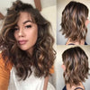 Highlight 4/27 Ombre Body Wave Bob Wig – Brown Mix Blonde, 4x4 Lace Closure, 100% Human Hair